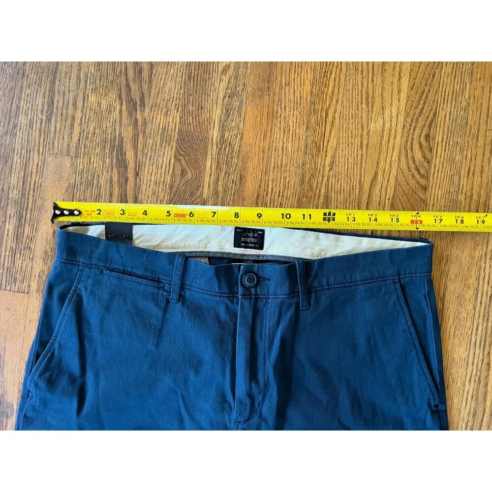 NWT  J. Crew Blue 484 Slim Stretch Pants Trousers   Mens Size 32